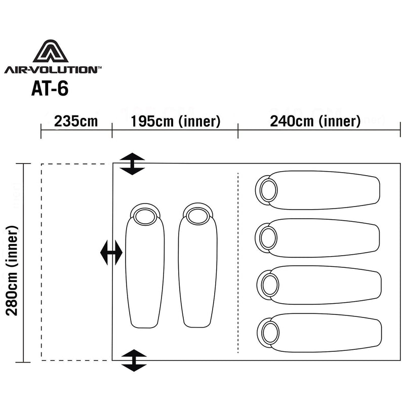 Load image into Gallery viewer, AIR-VOLUTION AT-6 TENT GREEN - DARCHE®
